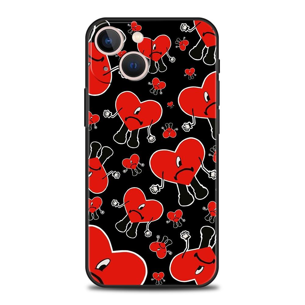 

Чехол Bad Bunny UN VERANO SIN TI для iPhone 11 12 13 15 14 Pro Max X XR XS 7 8 Plus SE 2020, роскошный черный мягкий чехол Funda iPhone 12