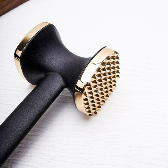 Meat Hammer Zinc Alloy Meat Tenderizer with Dual-Sided Textured Meat Mallet Quick Fibrous Tissue Breakdown Breaker for