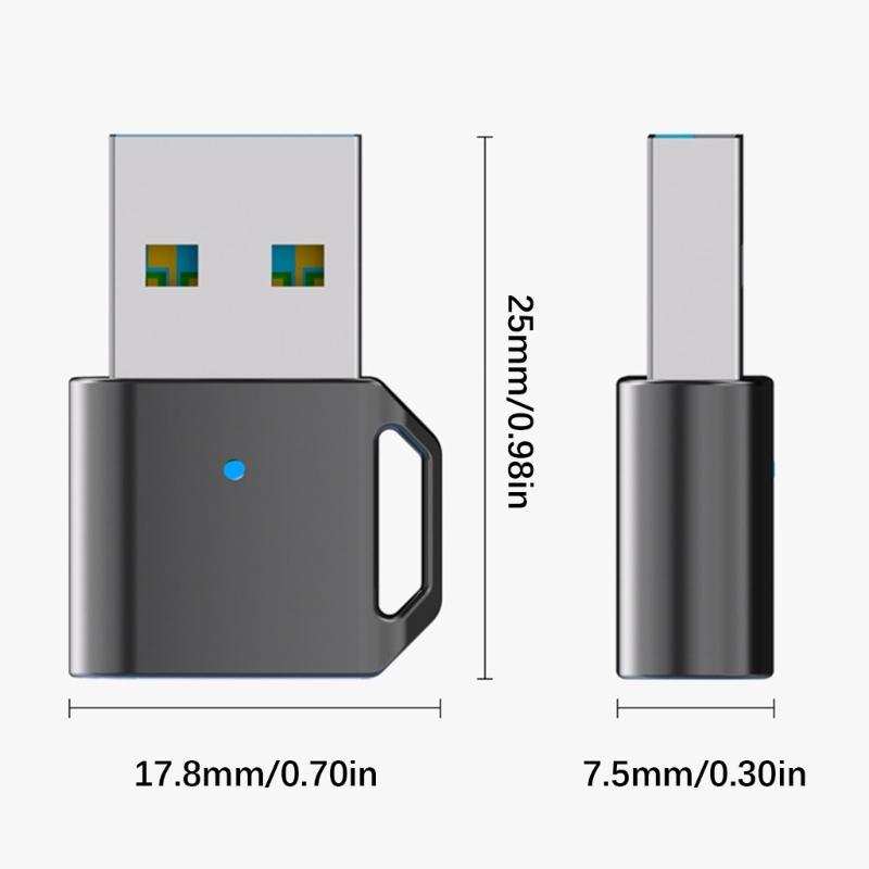 USB3.1 To Type C Adapter Aluminum Alloy Shell USB Male To Type C Female Converter 10Gbps Data Transfer & Fast Charging