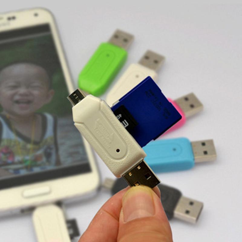 POTAN OTG Mobiltelefonkortleser Mobiltelefondatamaskin Dobbeltbruks kortleser SD/TF-kortleser