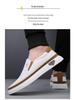 2025 Summer Slip-On Plus Size White Loafers: Non-Slip Soft Sole Casual Shoes for Middle-Aged Men