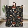 Super Soft Blanket Decorative Dreamy Forest Mushroom Throw Blanket Flannel Bedspread For Couch Chair Sofa Bed Pattern Sofa Bed