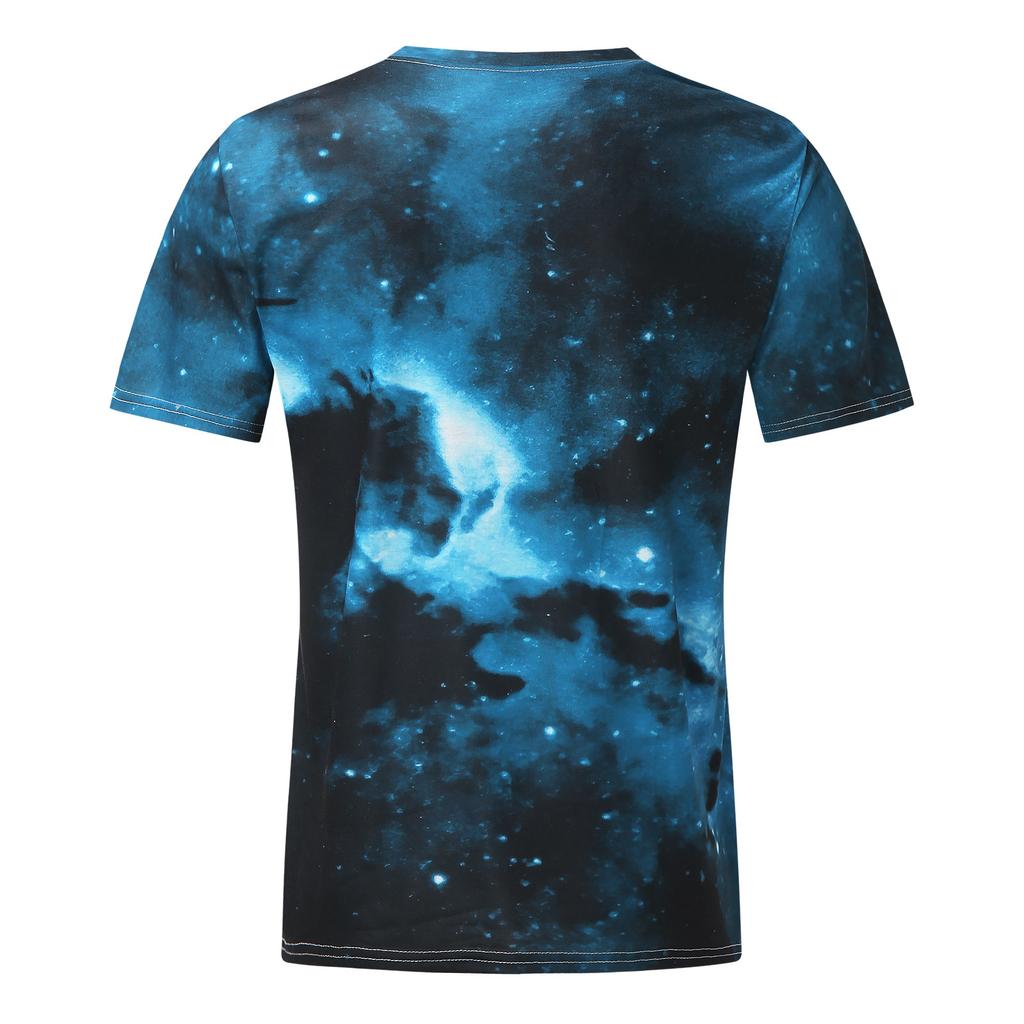 Men's Street Fashion Casual Interesting Design Printed Round Neck  Short Sleeve