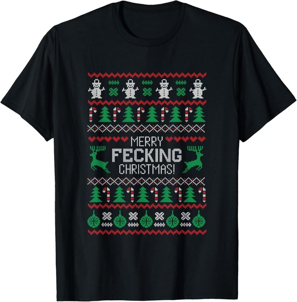 Merry Fecking Christmas, Funny Ugly Irish Ireland Saying T-Shirt Unisex T-Shirt M