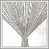 1x2M Glitter Door String Curtain Wedding Decorations Silver Ribbon Shiny Tassel Flash Line Curtain for Window Room Wedding Decor