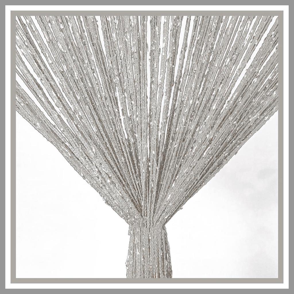 1x2M Glitter Door String Curtain Wedding Decorations Silver Ribbon Shiny Tassel Flash Line Curtain for Window Room Wedding Decor