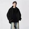 Unisex Heavyweight Patchwork Hooded Sweatshirt - Trendy Spring/Autumn Velvet Jacket