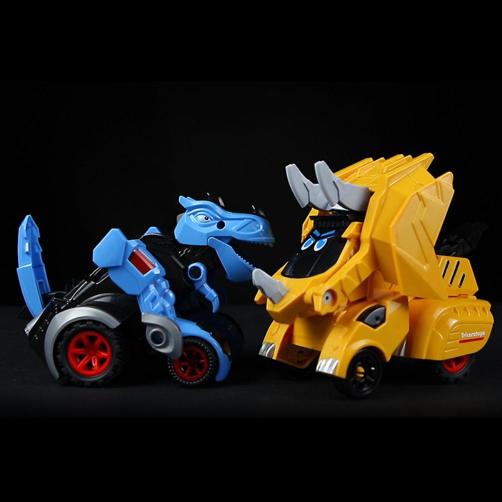 Monster Truck Diecas Vehicle Transformation Car Toys For Boys Dinosaur Deformation Plastic Action Figures Robot Kid Gift