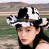 New Cow Western Denim Hat Cow Head Accessories Old Jazz Hat Outdoor Sunshade Sunscreen Top Hat