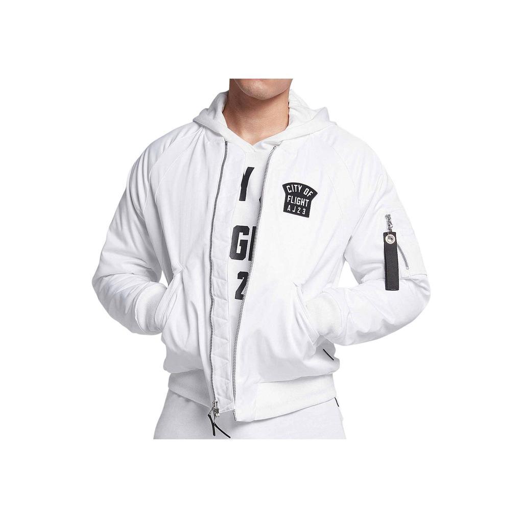Air Jordan City Of Flight Bomber Jacket Men Outerwear White 911314-100
