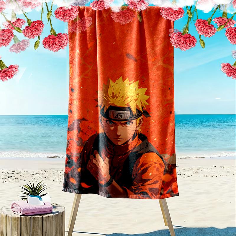 naruto Beach Towel Suitable for Travel, Outdoor Activities, Swimming Pools, Yoga, Surfing, Camping, Hiking, Gym