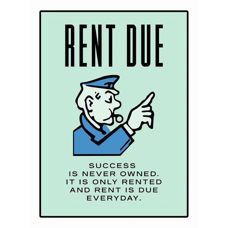 Monopoly Millionaire Money Canvas Decorative Painting Motivational Quote Art Poster Cartoon Figure Mural Home Wall Decor Picture