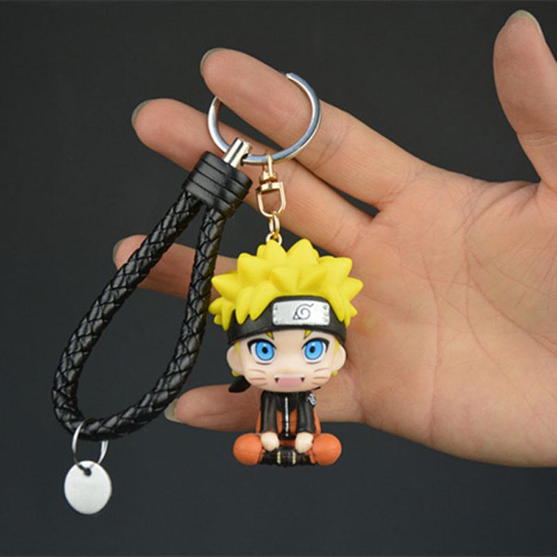 Anime Naruto Figure Kakashi Gaara Sasuke Keychain Adorable Car Keychains For Pendant Keys Holder Accessories Backpack Charm Gift