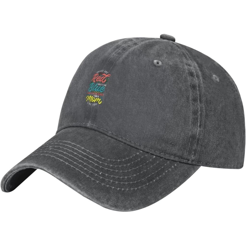 Roses Are Red Mom Baseball Cap Washed Cotton Low Profile Adjustable Dad Hat Unisex