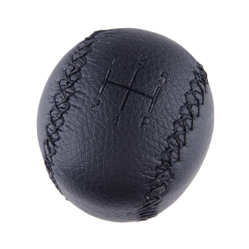 Black 5 Speed Gear Stick Shift Knob PU Leather Fit for Saab 95 9-5 1998-2003 2004 2005 2006 2007 2008 2009 2010 2011 4777074
