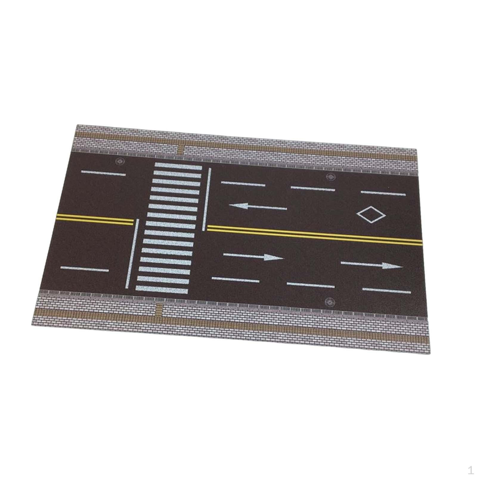 

1/64 Highway Parking Lot Model Layout Diorama Anti-slip Mat Background Diecast Car Track Scene With zebra crossing