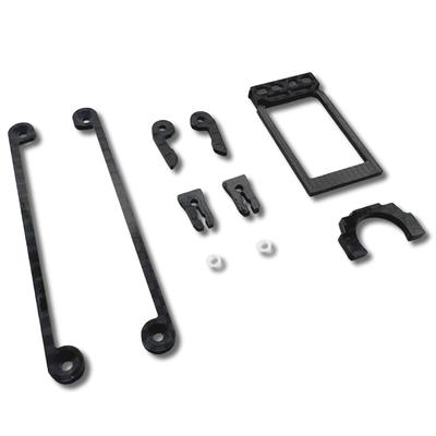 TAGATORON Juego de Fibra de Carbono para Cubierta Chasis MS 5 Piezas [Puente/Soporte de Engranajes/Refuerzo de Engranajes/Soporte de Motor/Soporte de Batería]