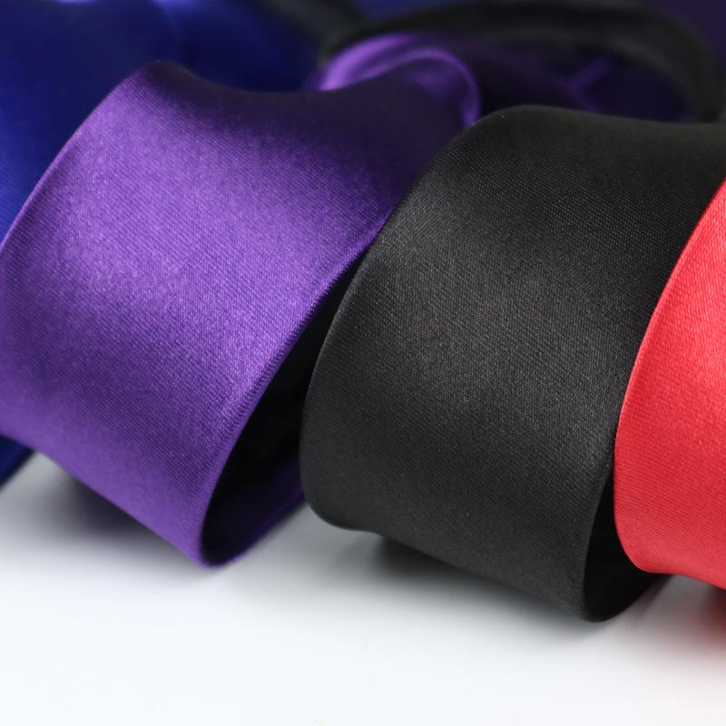 Cravată pentru bărbați, Mătase imitație 5 cm Tip fermoar Leneș Culoare solidă Monocrom Vânzări directe.