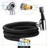 31" Upgraded Lengthened Tire Inflator Hose Adapter &Converting Nuts, Lock On Air Chuck With Hose And Tire Schrader Valve Fine Thread, For Tire Pump'S
