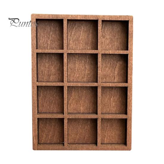Multi-function Trinket Shelf Miniature Wooden Crystal Display Office Collectibles Organizer Printers Tray for Gems Stones Shells Decorative Stand
