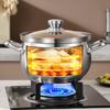 Chuidahuang 304 Stainless Steel Anti-Overflow Stockpot with Steamer