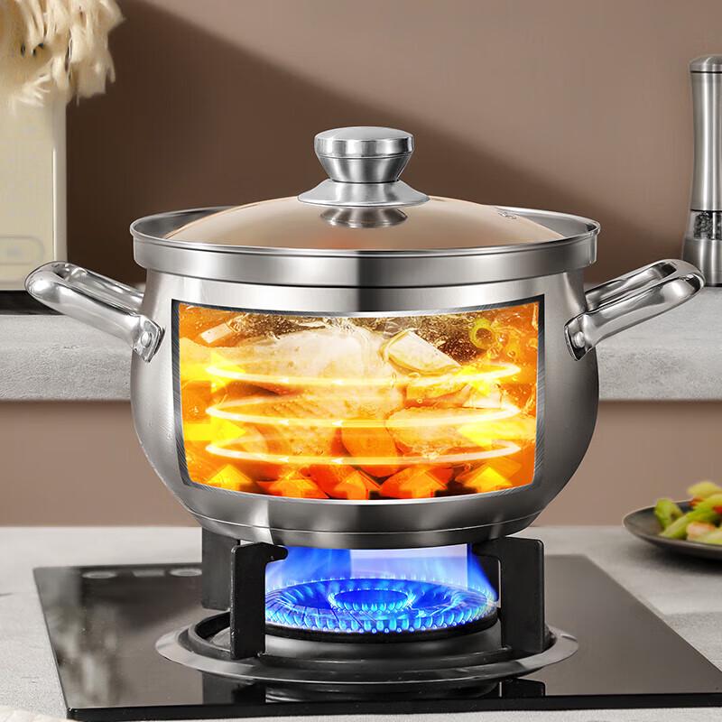 Chuidahuang 304 Stainless Steel Anti-Overflow Stockpot with Steamer