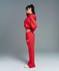 AMES-WORLDWIDE Classic Slim Boot Cut Sweat Pants Red