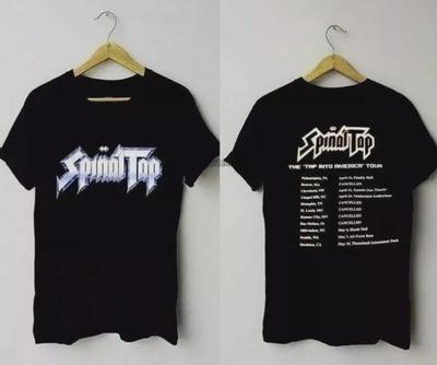 Spinal Tap The #034Tap Into America#034 Tour 2 Side Black TShirt Unisex T-Shirt
