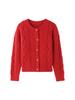 Women's Chic Red Knit Cardigan - Early Autumn Fashion