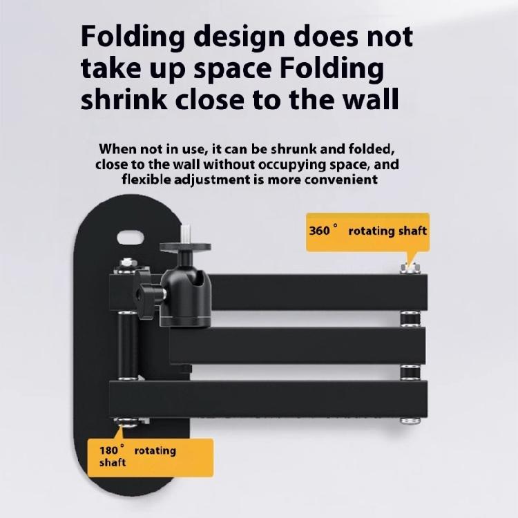 Adjustable Projector Mount Holder 5KG Weight Capacity Foldable Arm 360 Degree Swiveling Base Bracket