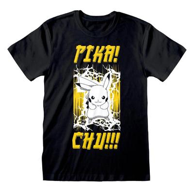 T-shirt Pikachu Elettrificante Pokemon, lotto giallo carino pokemon anime
