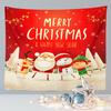 Merry Christmas Cute Santa Claus Tapestry Large Fabric Wall Tapestry Home Living Room Bedroom Background Decor Beach Blanket