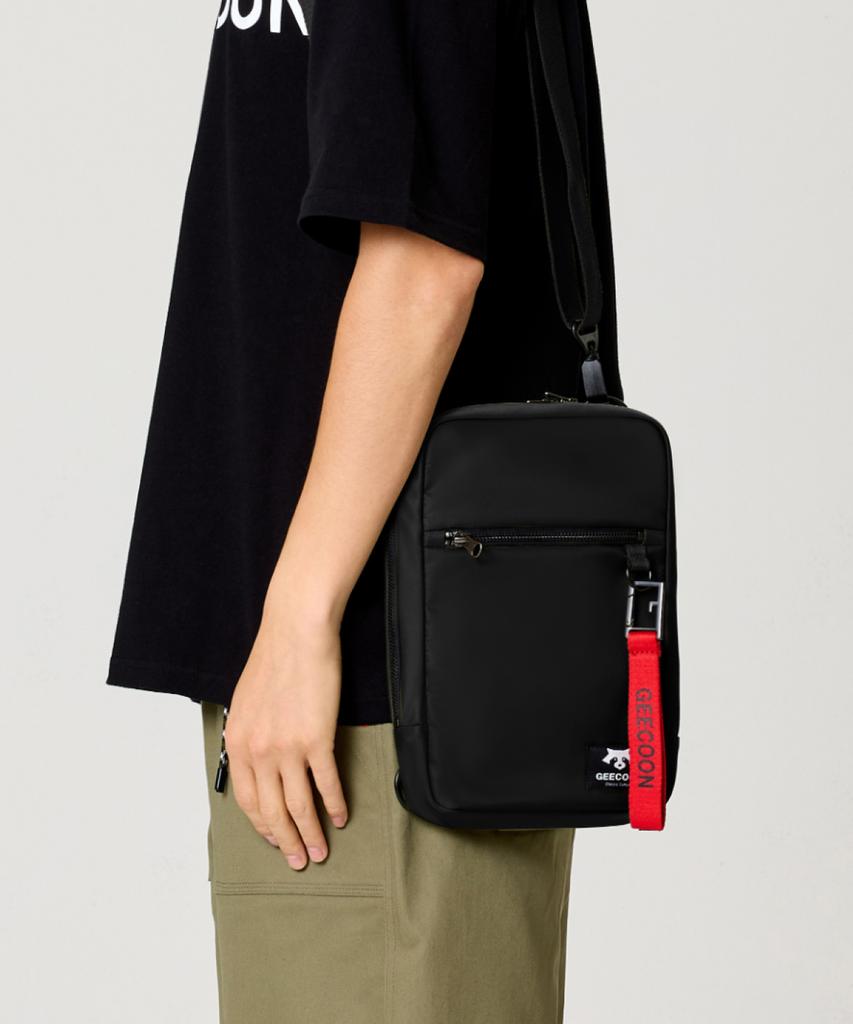 Geecoon Nylon Two-Way Crossbody Bag Gee238-709 Black
