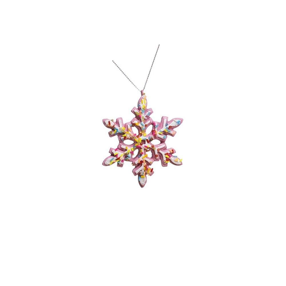 Snowflake Donut Christmas Tree Ornaments Small Christmas Decoration Resin Christmas Cottage  Party