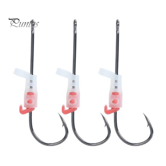 

3/5/6/10/12/15/20 шт. Светящийся крючок для фиксации живой креветки, светящийся в темноте рыболовный крючок с зазубринами, офсетный крючок для ловли пресноводного сома, окуня 3pcs