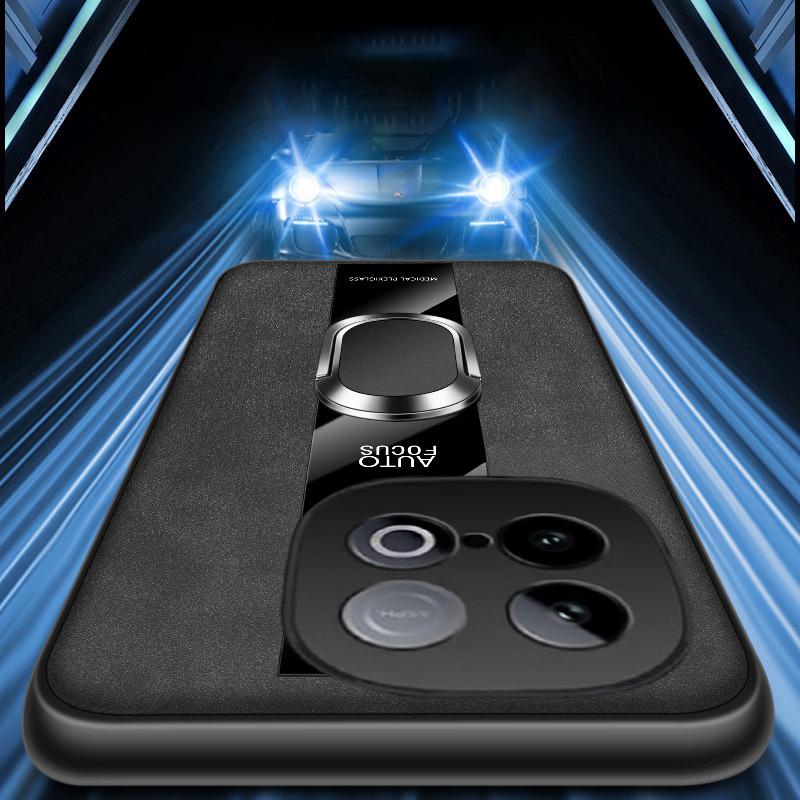 For Vivo iqoo Z10 case Combines Suede Leather + Hybrid Hard Soft Shell Stand Case for Vivo iqoo NEO 10 Phone casing
