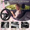 Car Steering Wheel Cover 2025, Universal Auto PU Cute Breathable -Black