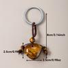 1PC Natural Stone Heart Keychain Healing Crystal Stone Rose Quartz Jewelry Tassel Keyring Bag Charms for Handbags