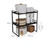2Pack Cabinet Shelf Organizer Storage Rack Stackable Spice Rack Kitchen Space Saving Double-Layer Shelf  Under Sink Storage Rack