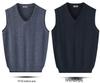 Men's Woodpecker Cashmere V-Neck Wool Vest - Solid Color, Sleeveless, Knit Sweater for Spring & Autumn