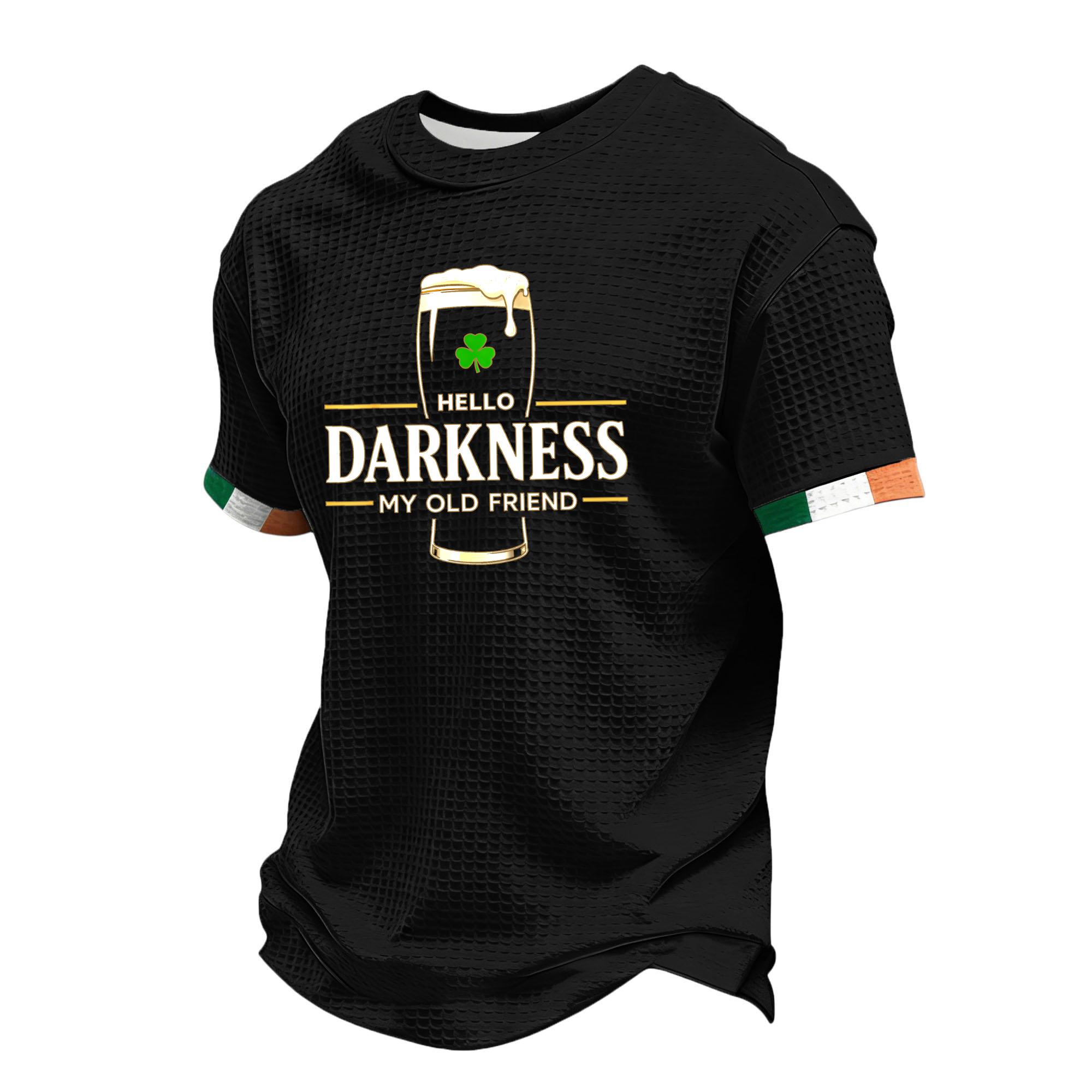 

Мужская повседневная футболка с круглым вырезом и коротким рукавом L чёрный