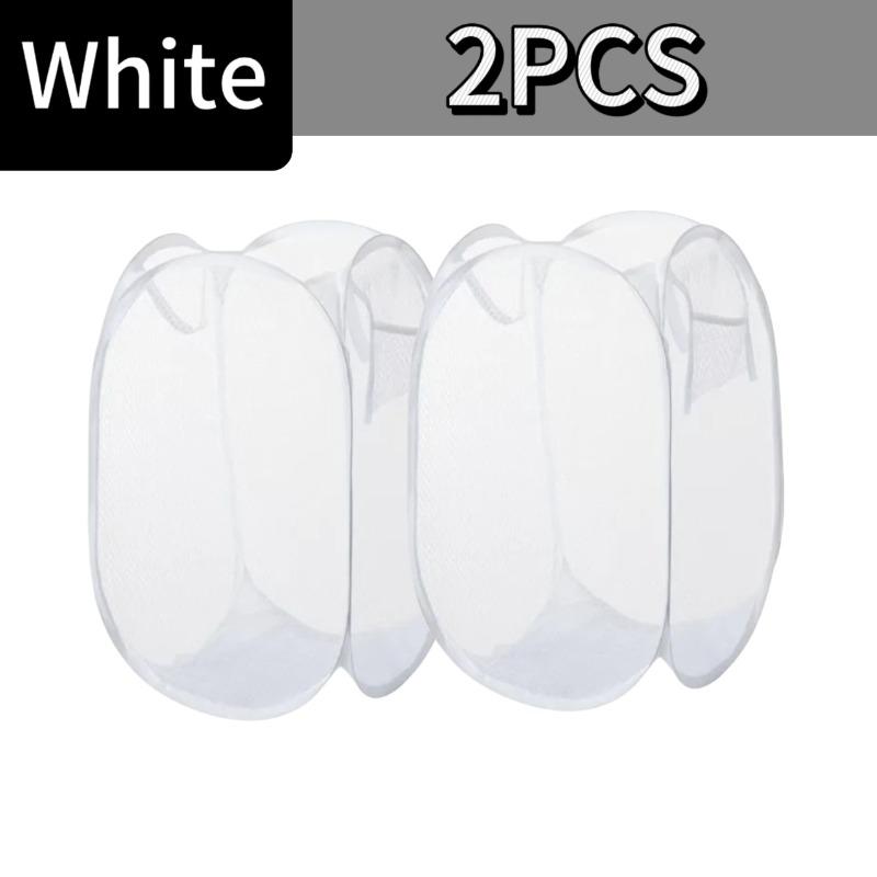 Horizontal Foldable Laundry Basket Mesh Cloth Breathable Laundry Hamper Home Accessories Large Capacity Storage Baskets