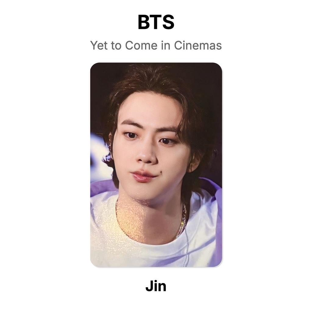 BTS Yet to Come in Cinemas Official Photocard