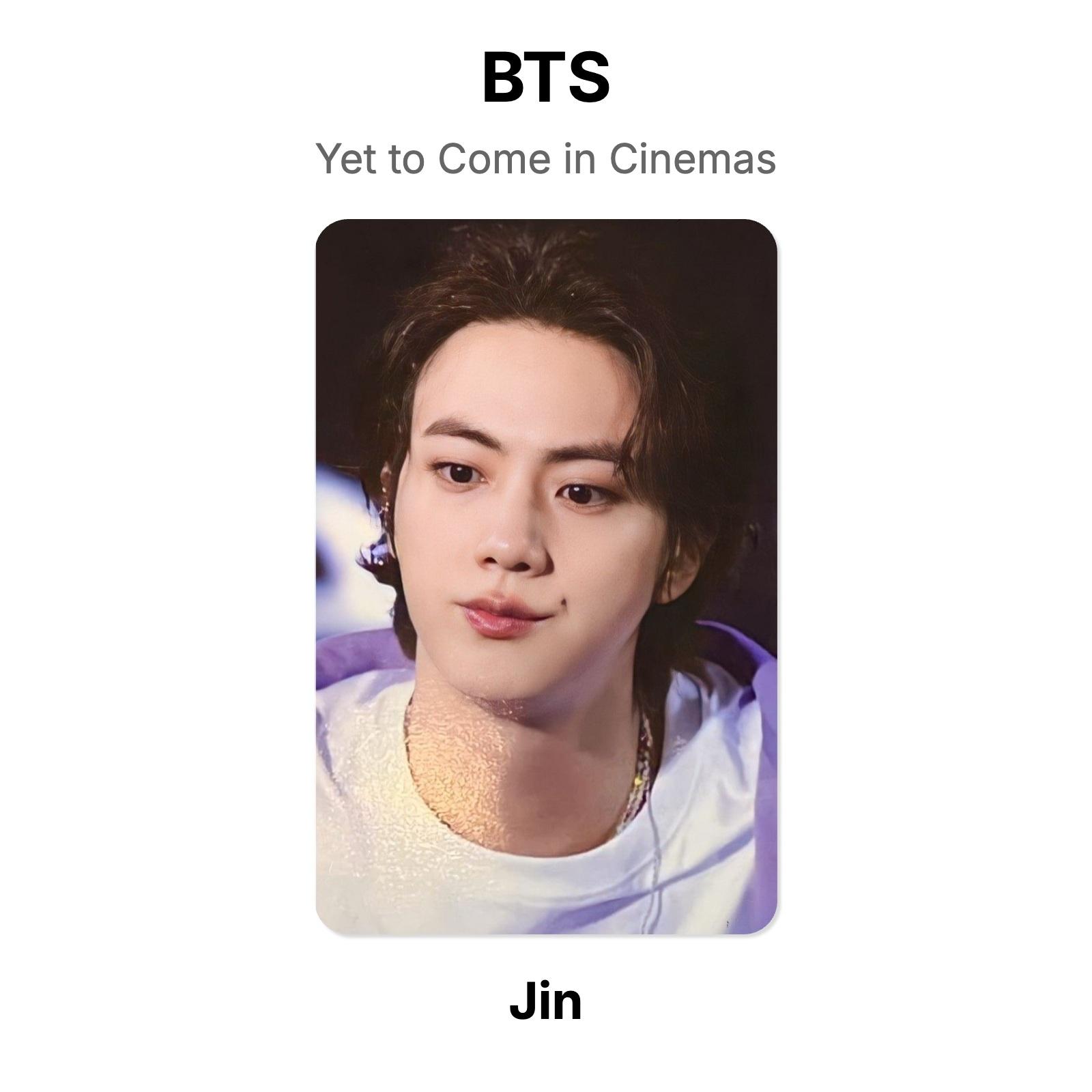 BTS Yet to Come in Cinemas Official Photocard Jin