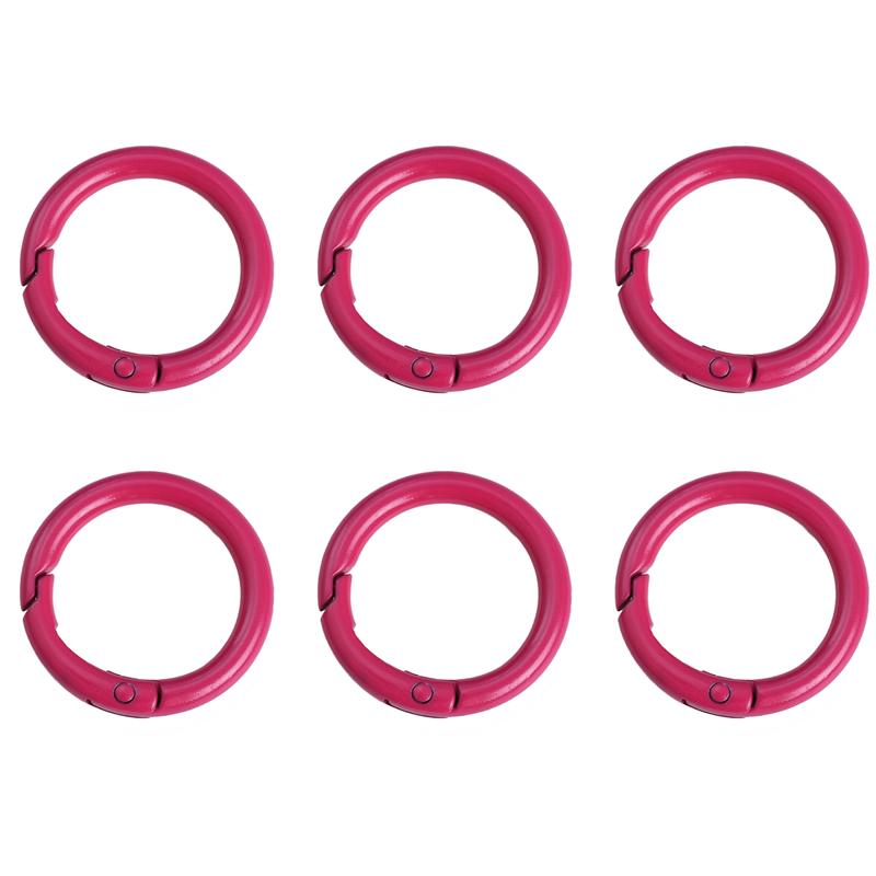 2/5/10Pcs Alloy Spray Painted Open Ring Spring Buckle Clasps For Key Bag Accessories