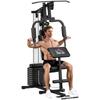 Weight Machine with Adjustable Weights of 45 Kg Chest and Leg Press Pulley 135x103x210 Cm Black