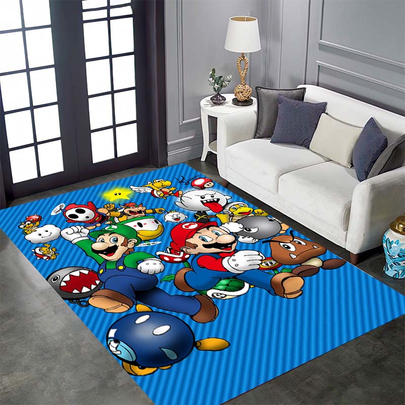 The New 2026 Super Mario Bros. Rug Is Suitable for Home Décor In Game Rooms, Bedrooms, Living Rooms, Sofa Areas, and More.