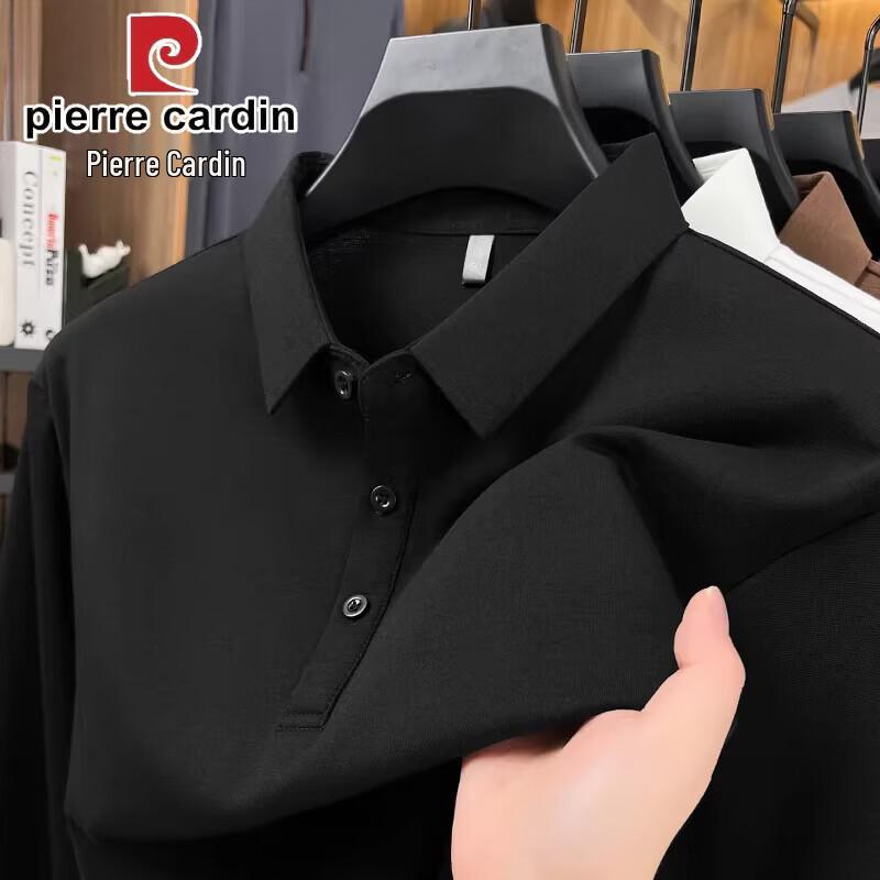 Pierre Cardin Men's Business Casual Long Sleeve Polo Shirt