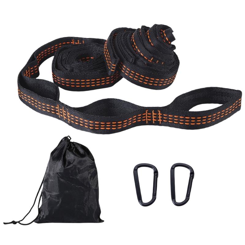 2Pcs Hammocks Suspension Strap High Strength Nylons Hammock Belt Rope Outdoor Travel Swing Tree Suspension Strap