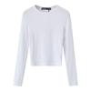 Fashion Style 2024 Fall and Winter New Women's Cotton and Modal Blended Long Sleeves Round Neck T-shirt 4424809